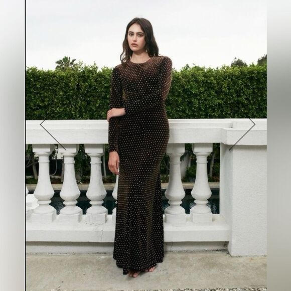 Delfi Collective Dresses & Skirts - RARE Delfi Collective Sophia Rhinestone Long Sleeve Dress
